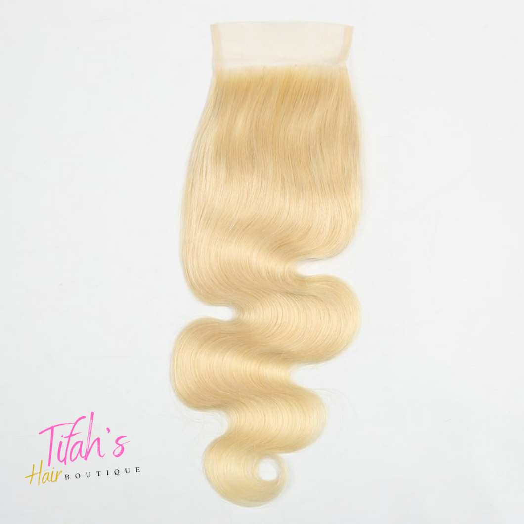 613 Platinum Blonde Body Wave Lace Closures